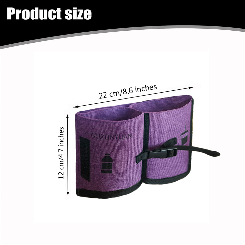 Luggage Travel Cup Holder Portable Drink Caddy Bag Hold Two Coffee